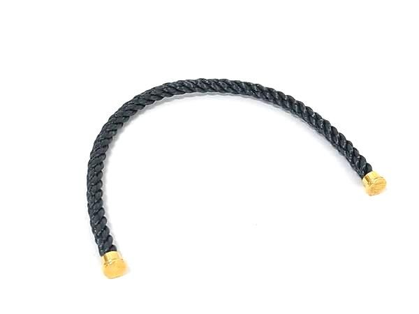 ■新品同様■ FRED フレッド フォース10 ブレスレット用 スティールケーブル 表記サイズ17 グレー系×ゴールド系 FQ9195