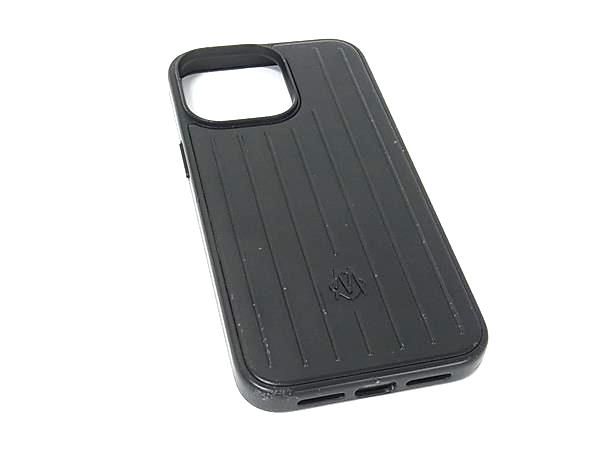 RIMOWA リモワ アルミニウム iPhone15 ProMax 対応 アイフォンケース スマホケース メンズ レディース ブラック系 BQ5556