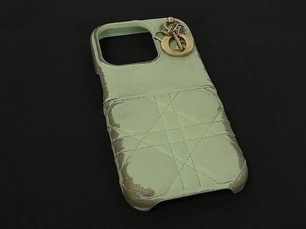 ChristianDior クリスチャンディオール レディディオール カナージュ レザー iPhone15Pro 対応 アイフォンケース BQ5558