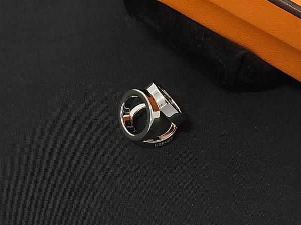 ■新品同様■ HERMES エルメス ミニ トリオ スカーフリング スカーフ留め アクセサリー レディース メンズ シルバー系 FQ9298 19,586円
