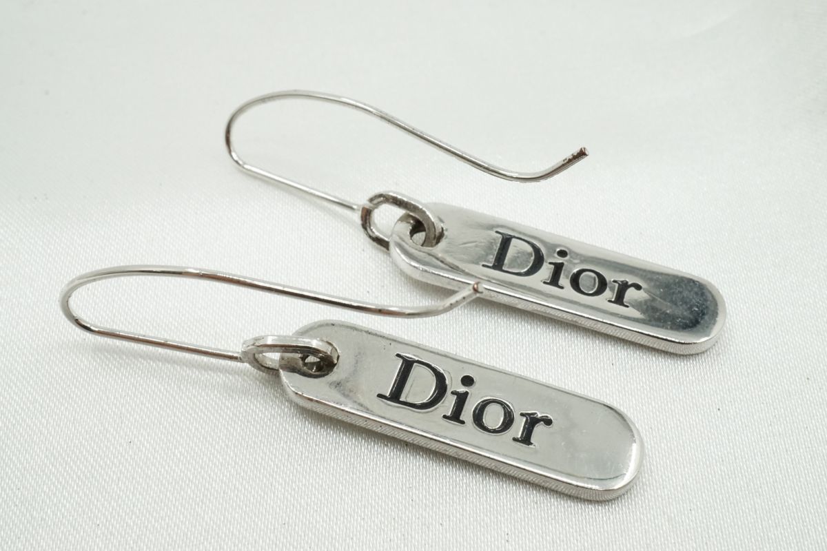 クリスチャン ディオール ピアス ロゴプレート フック式 Unisex メンズ