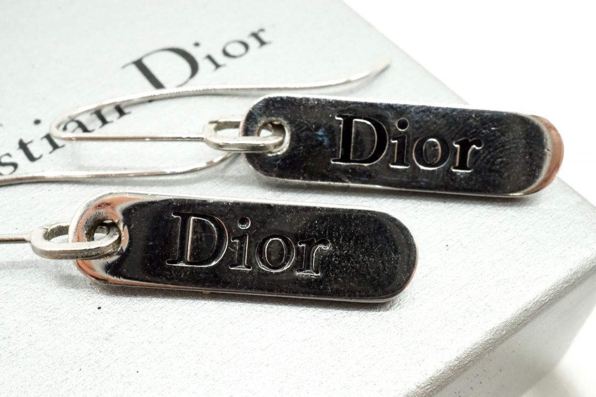 クリスチャン ディオール ピアス ロゴプレート フック式 Unisex メンズ