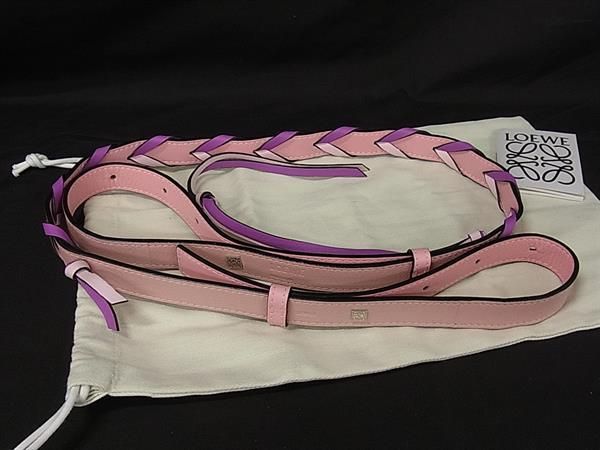 □美品□ LOEWE ロエベ ブレイデッド レザー バッグ用 ショルダー