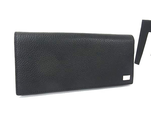■極美品■ dunhill ダンヒル アボリティーズ レザー 二つ折り 長財布 ウォレット 小銭入れ 札入れ カード入れ ブラック系 FQ9710