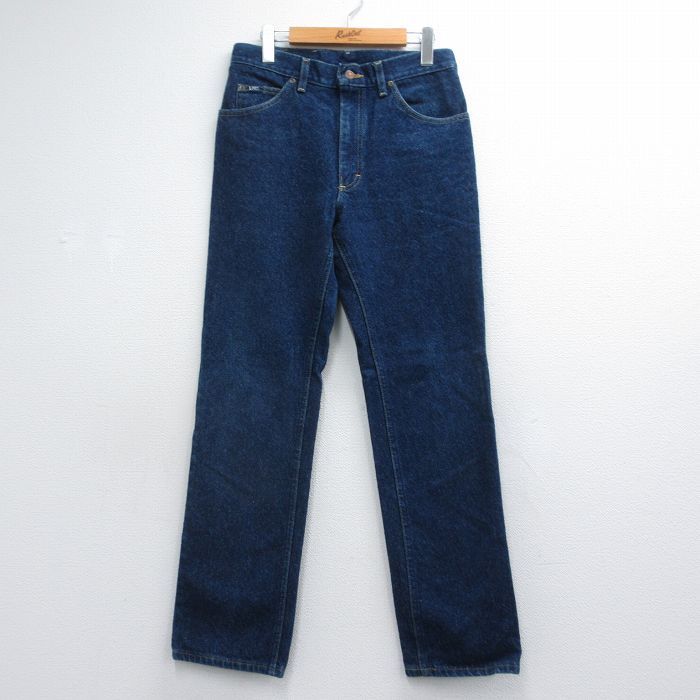 W31/古着 リー Lee ジーンズ メンズ 90年代 90s コットン USA製 ネイビー デニム【spe】 26jul01