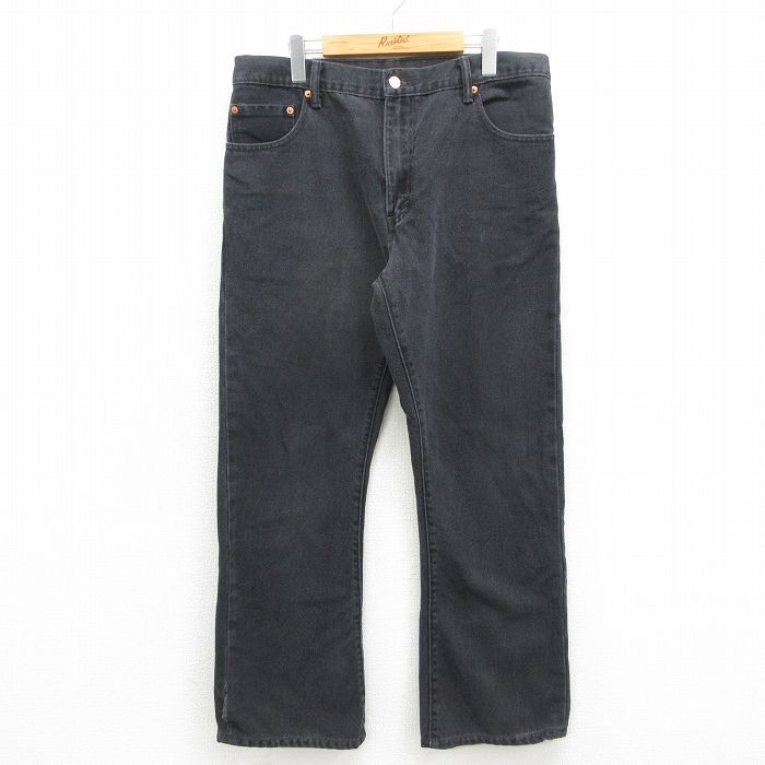 W34/古着 ジーンズ Levis リーバイス 517 メンズ ブーツカット ブラック 26jul01