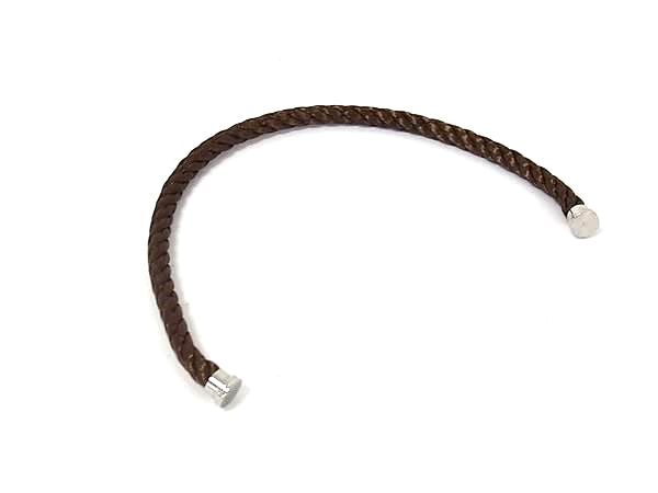 (LM) FRED ブラウン ブレスレット フォース10 スティール ケーブル □新品同様□ FRED フレッド フォース10 ブレスレット用 スティール