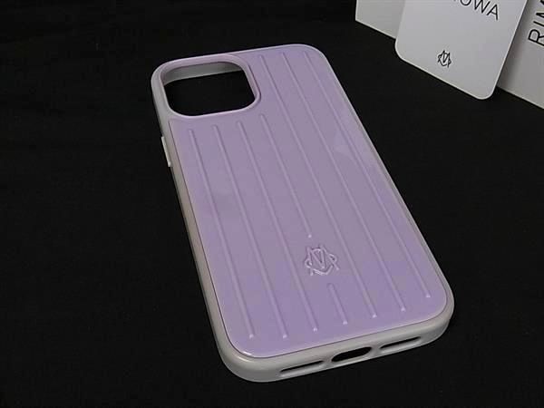 ■美品■ RIMOWA リモワ ポリカーボネート iPhone 13ProMax 対応 スマホケース アイフォンケース パープル系 BV1252