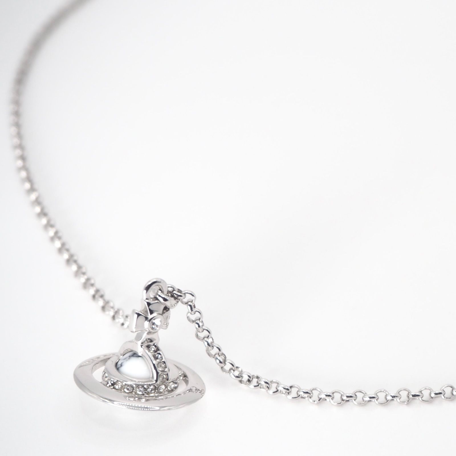 【美品】Vivienne Westwood New Petite ORB ネックレス シルバー ヴィヴィアンウエストウッド