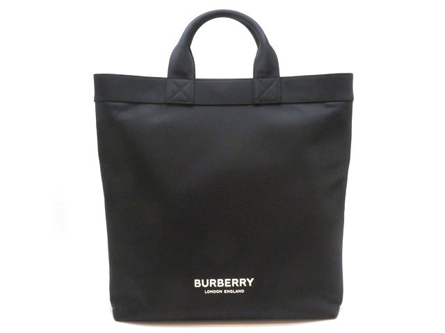 BURBERRY バーバリー 2wayバッグ ブラック ナイロン/レザー トート