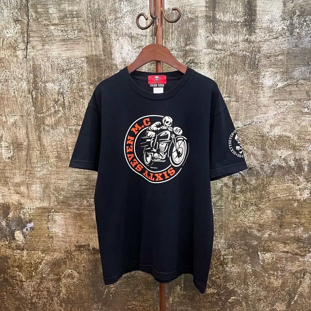 クリームソーダ Cream Soda スカル ライダー 半袖 Tシャツ R.O.K.A. ヴィンンテージ