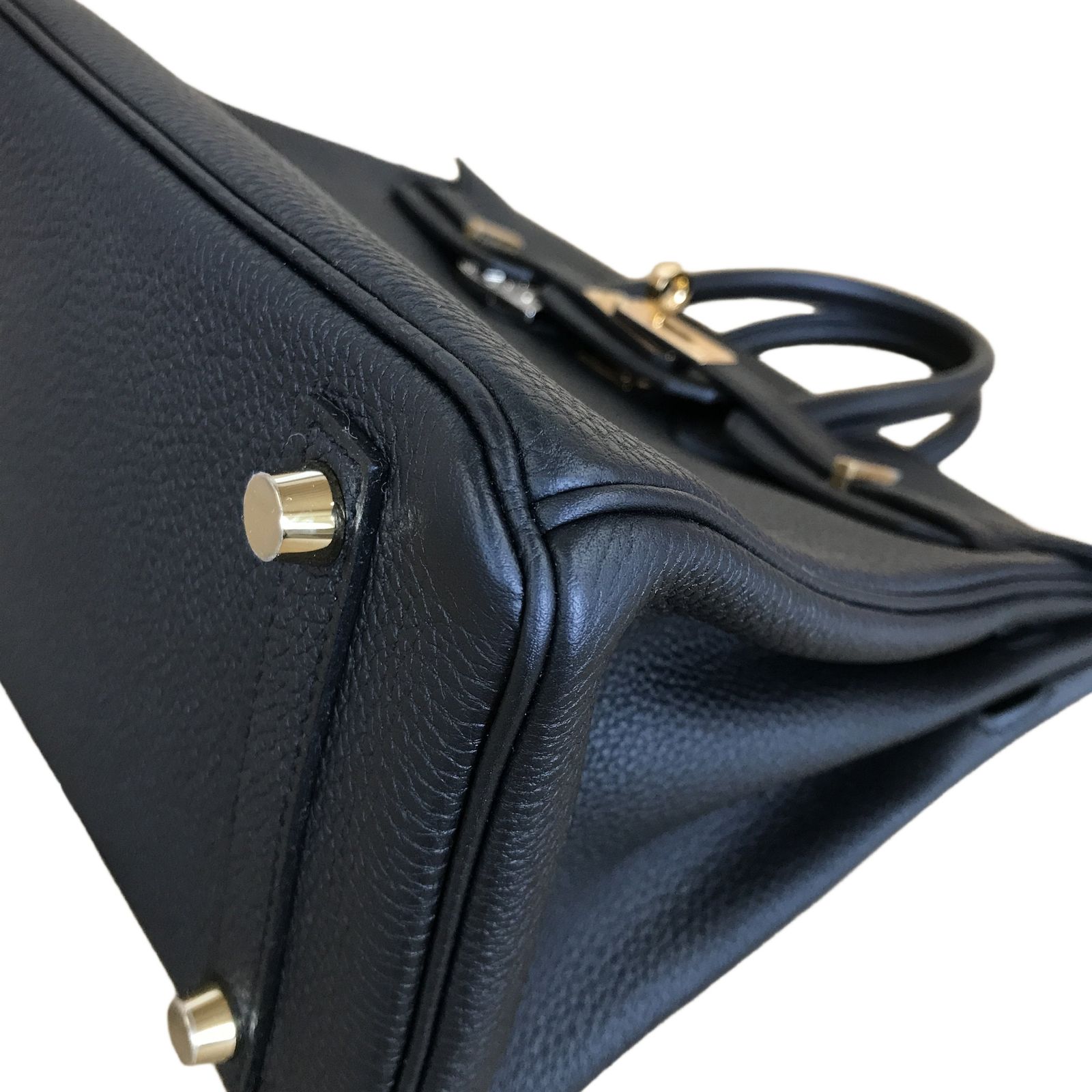 エルメス HERMES バーキン25 トゴ 黒 イエローゴールド金具 K刻印