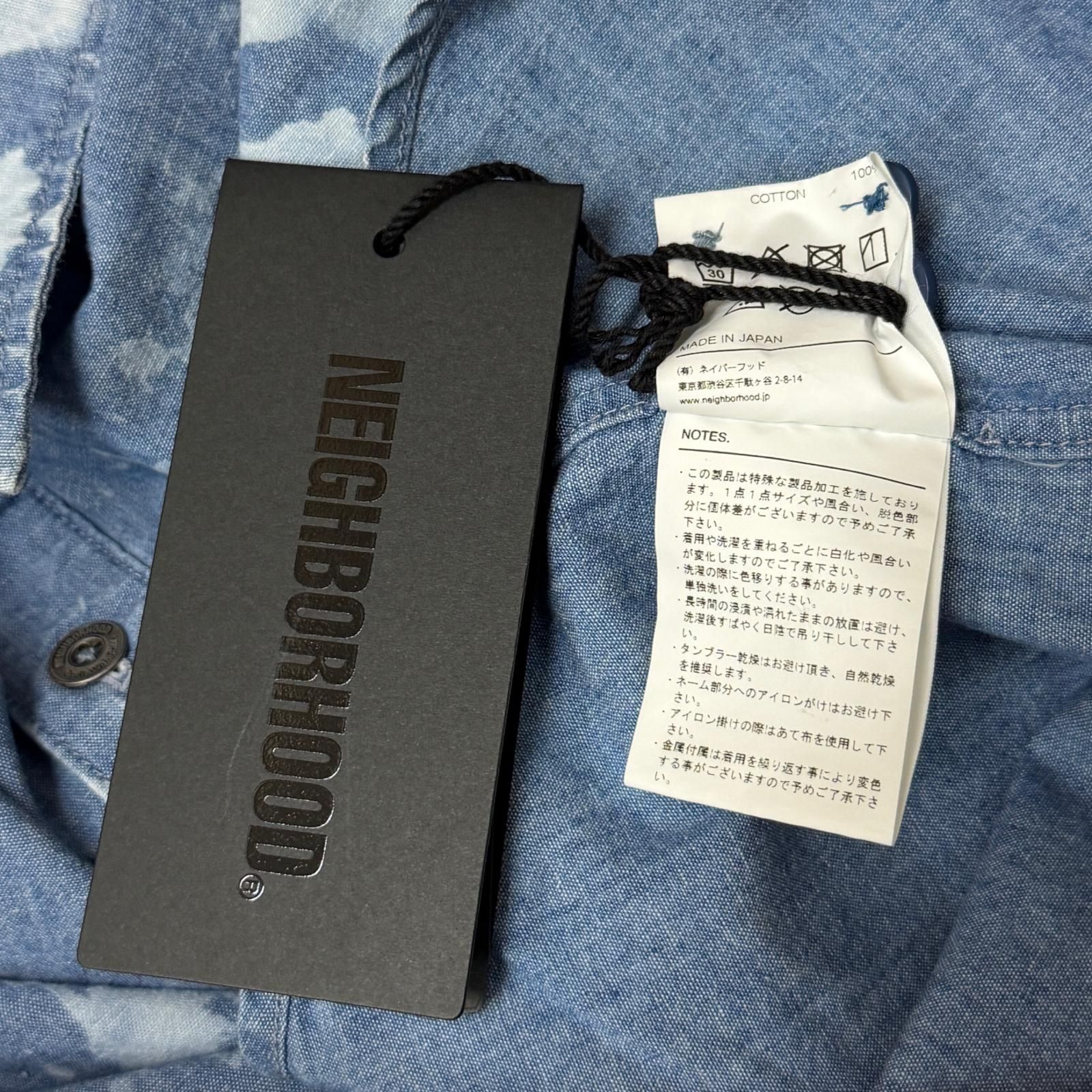 参考上代41800円 NEIGHBORHOOD 25AW GARMENT BLEACH CHAMBRAY SHIRT LS