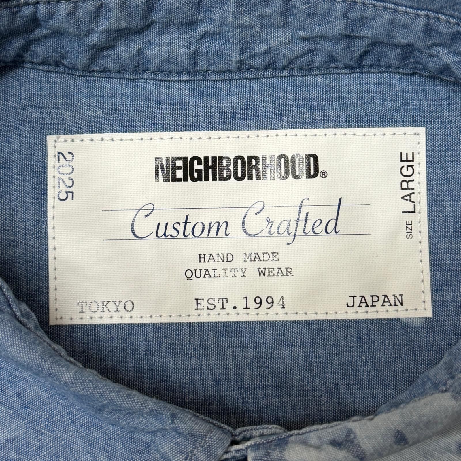 参考上代41800円 NEIGHBORHOOD 25AW GARMENT BLEACH CHAMBRAY SHIRT LS