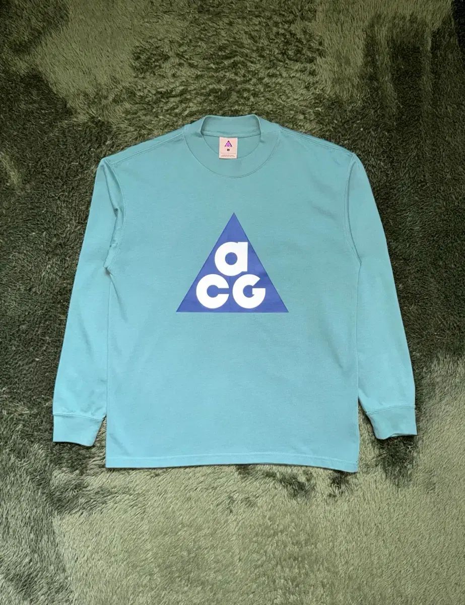 L NIKE ACG ビックロゴ ソフトタッチ ロングスリーブ グリーン