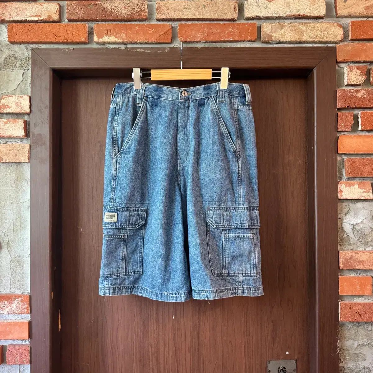 Wrangler(ラングラー) リワークデニム カーゴ ハーフパンツ(32)