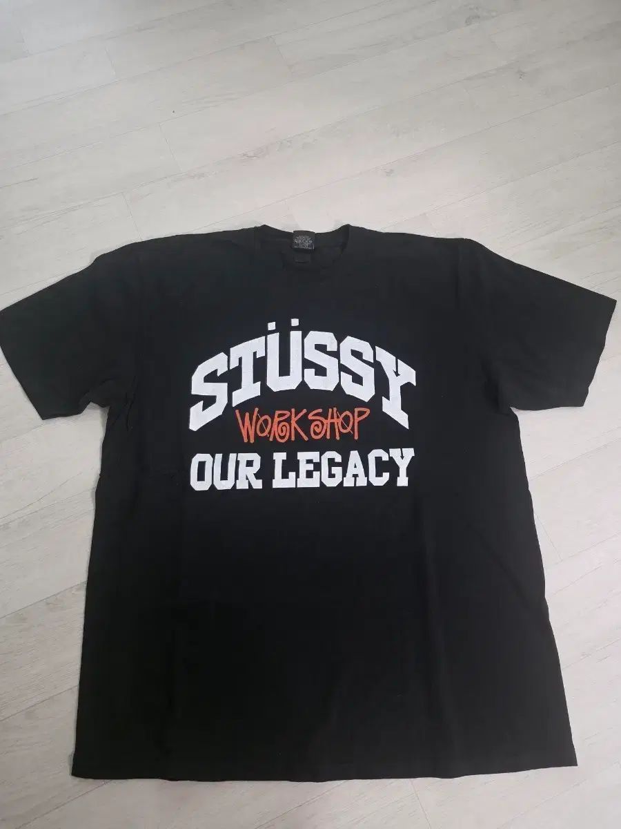 STUSSY ワークショップ アワー レガシー 半袖Tシャツ ブラック L