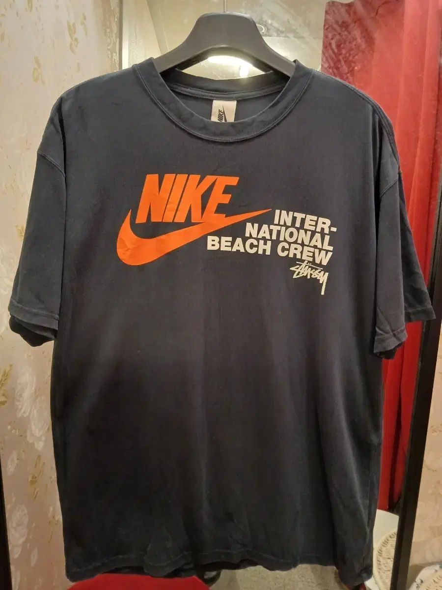 7/65 NIKE STUSSY コラボ インターナショナル ビーチ クルー Tシャツ XL