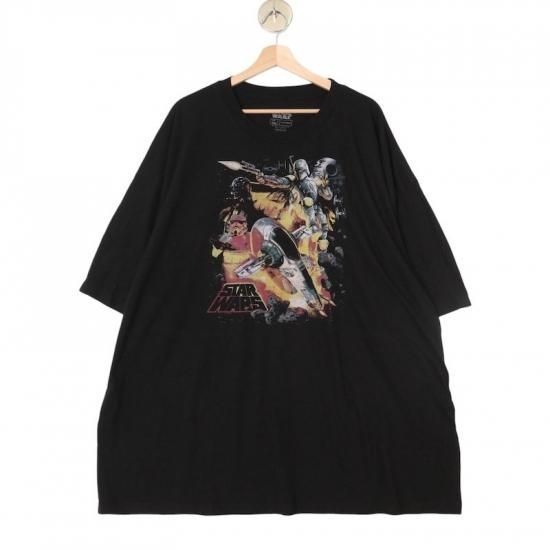 スターウォーズ クルーネック 半袖プリントTシャツ メンズUS-5XL ダースベイダー ブラック hsc-0188n