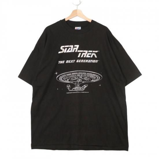デッドストック 90's USA製 Hanes STAR TREK 半袖プリントTシャツ メンズUS-2XL ブラック hsc-0236n