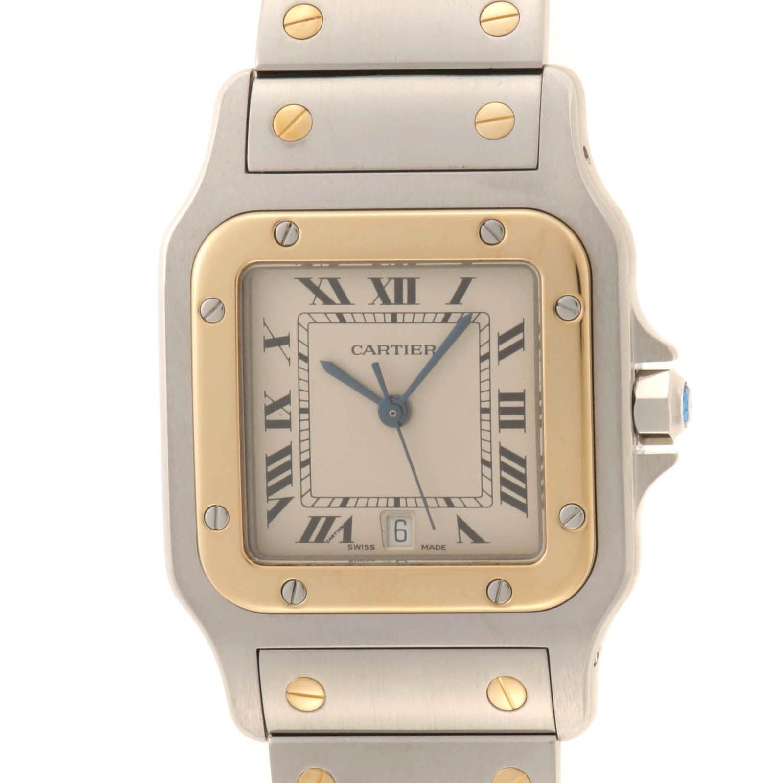 Cartier カルティエ サントス ガルベLM W20011C4 腕時計 ステンレススチール/K18イエローゴールド シルバー ユニセックス クオーツ 【中古】【200】