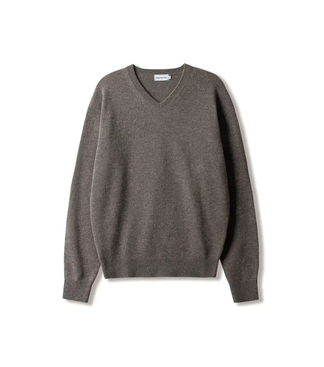 (1) Steady Every Wear コージー ウール カシミア Vネック ニット (ココア)