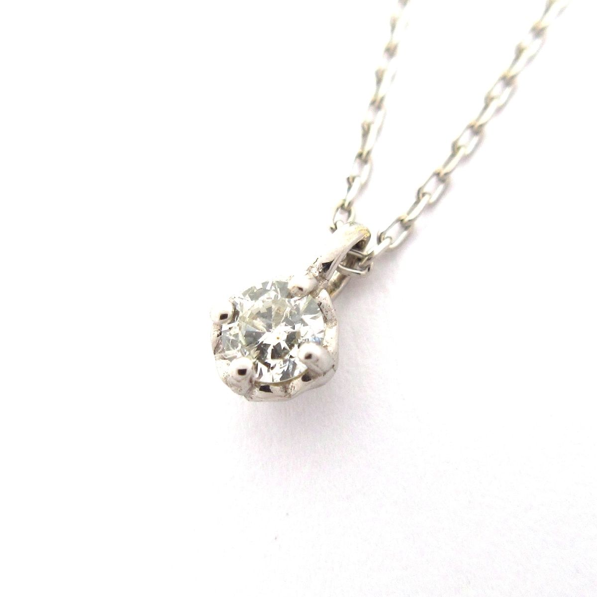 THE KISS(ザ・キッス) ネックレス美品 K10WG×ダイヤモンド