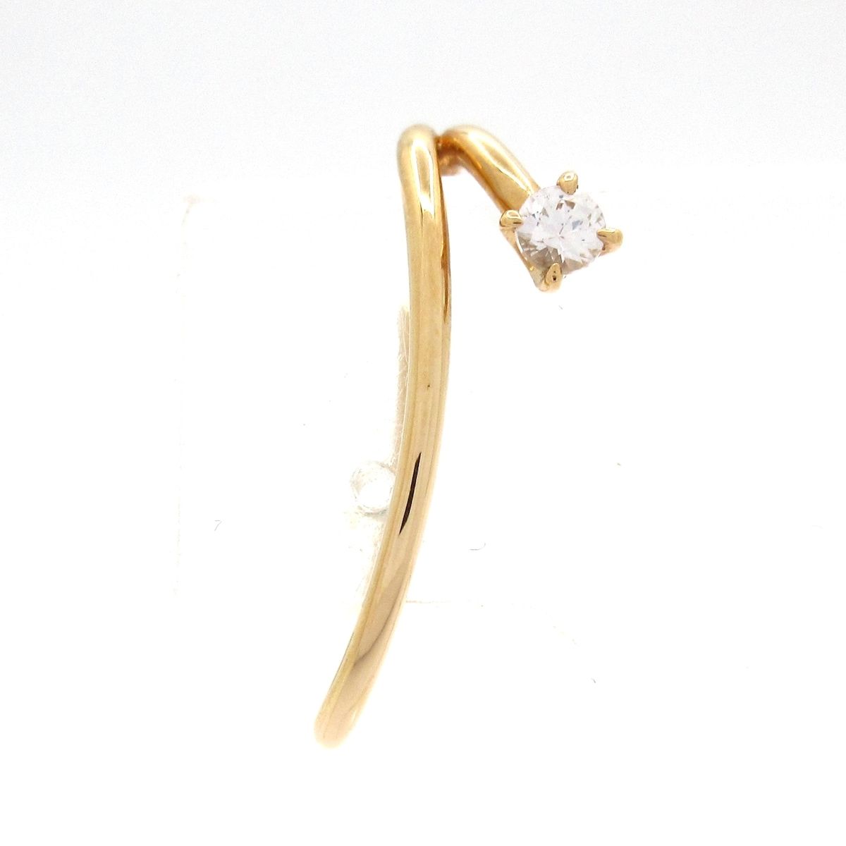 STAR JEWELRY(スタージュエリー) イヤリング美品 K10YG×クリア イヤーカフ（片側）