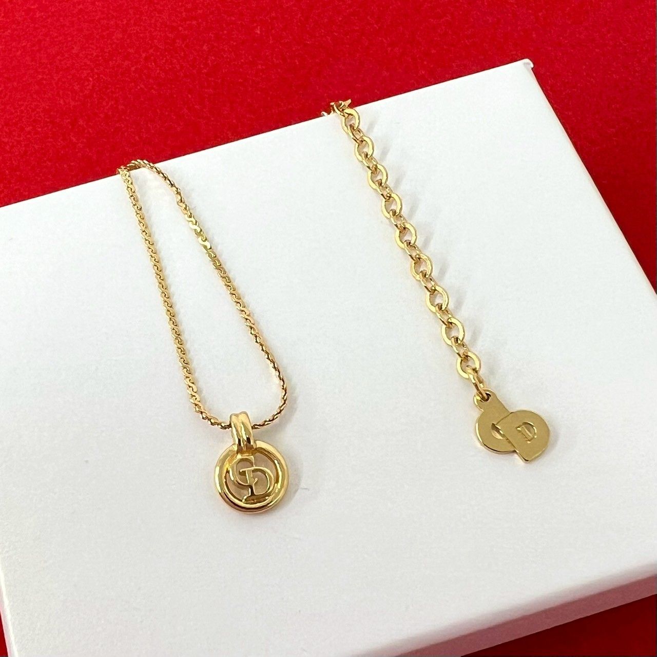 【極美品】ディオール　サークルロゴネックレス　ゴールド 極 美品 Christian Dior クリスチャン ディオール ヴィンテージ CD