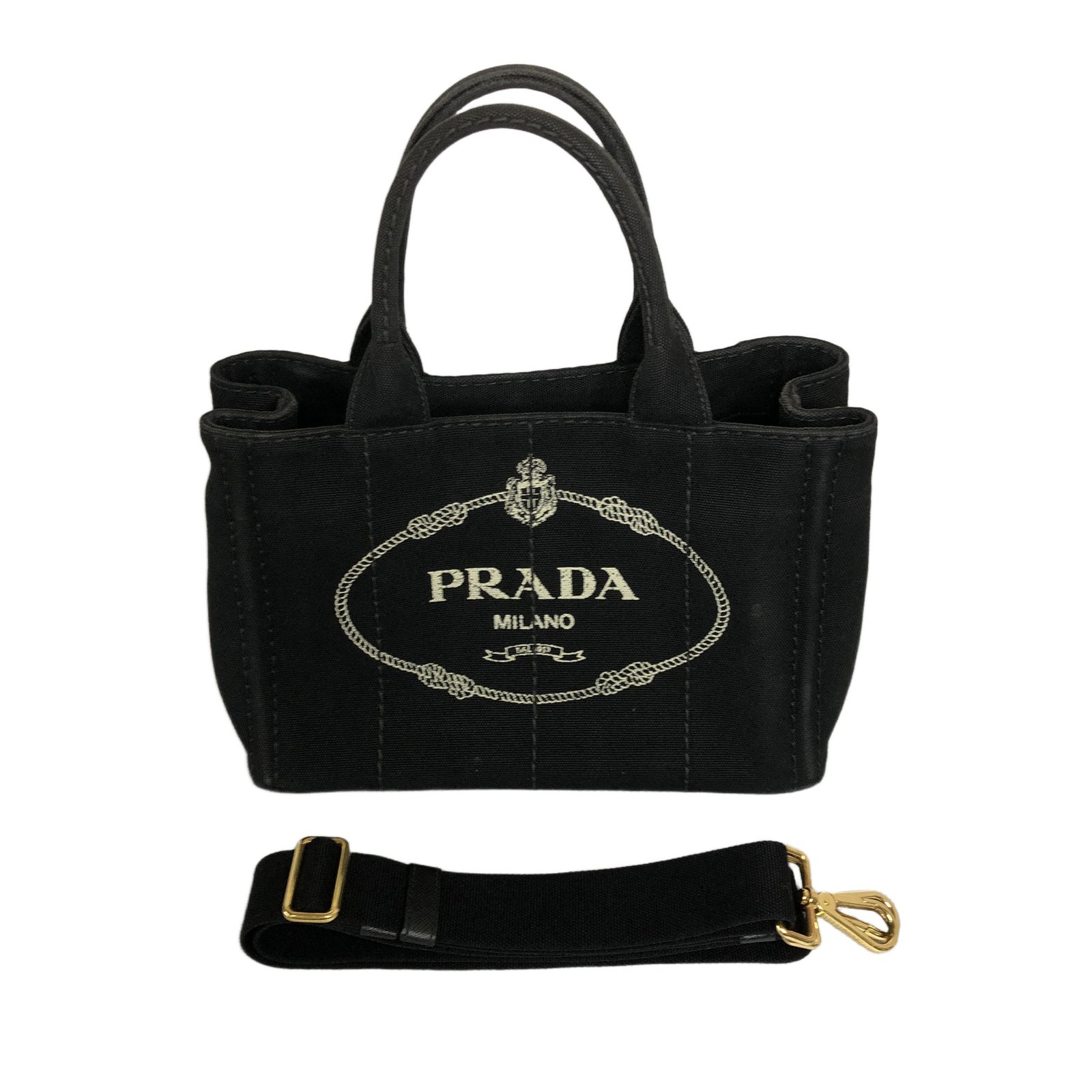 PRADA プラダ ミニカナパ 2WAY トートバッグ 1BG439 キャンバス