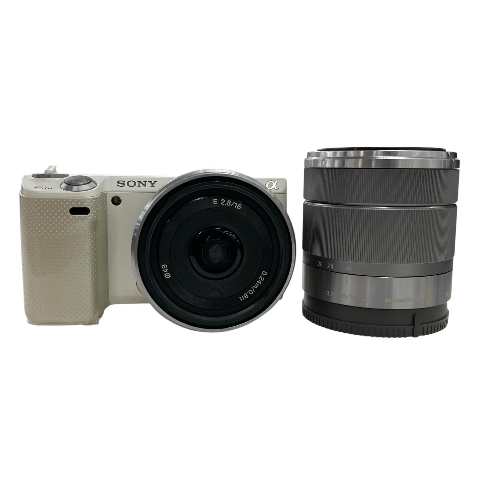186000 現状品 SONY ソニー デジタル一眼カメラ α NEX-5N ダブルレンズキット NEX-5ND/W ホワイト