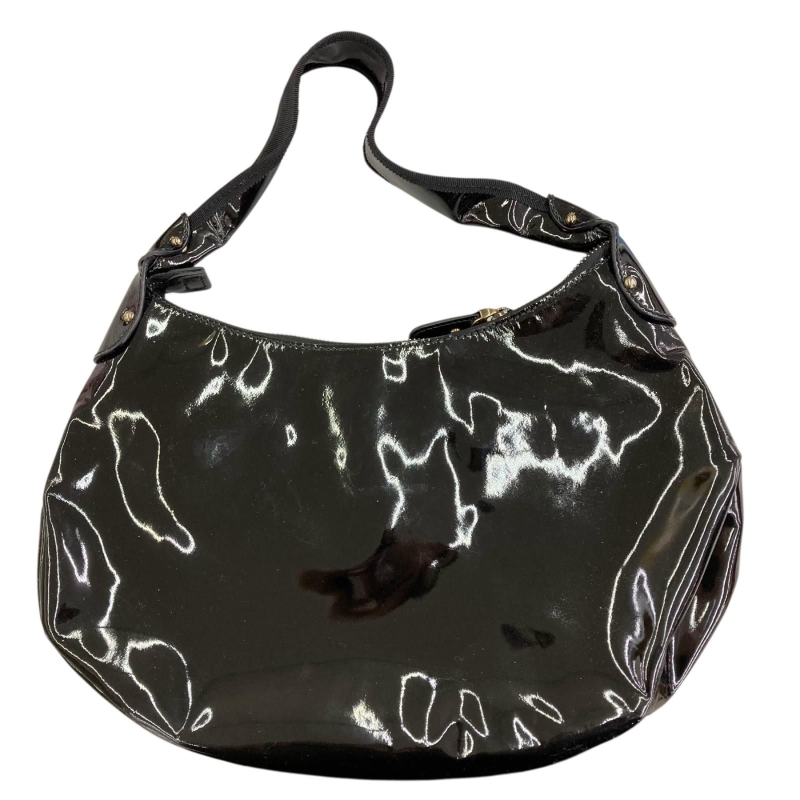 サルヴァトーレ フェラガモ　エナメル　パテント　レザー　5 1/2 D ブラック 180053 訳アリ品 Salvatore Ferragamo サルヴァトーレフェラガモ