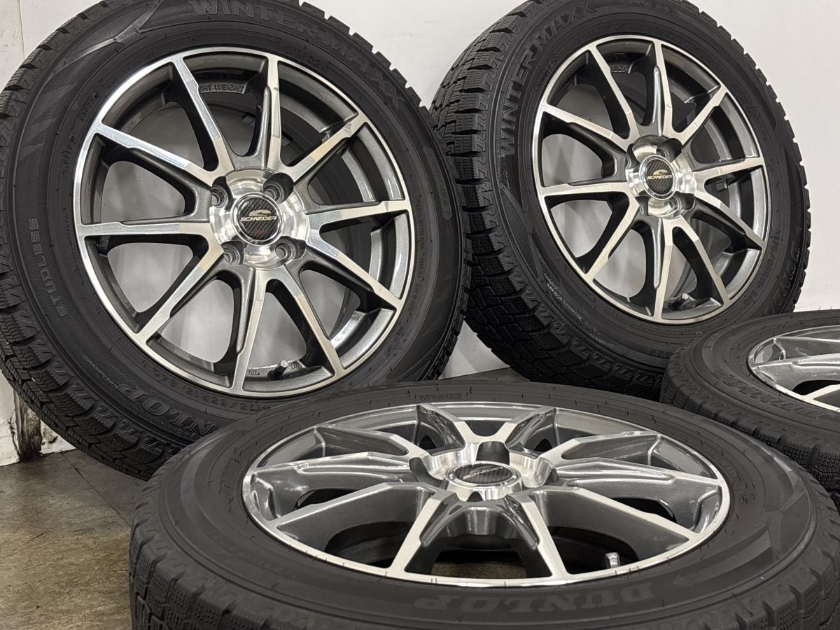 バリ溝】シュナイダー 15in 5.5J +45 PCD100 ダンロップ ウィンター
