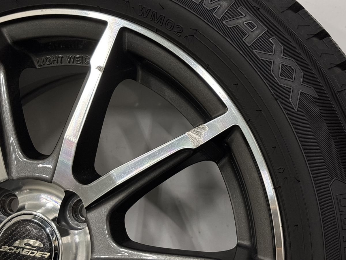 バリ溝】シュナイダー 15in 5.5J +45 PCD100 ダンロップ ウィンター