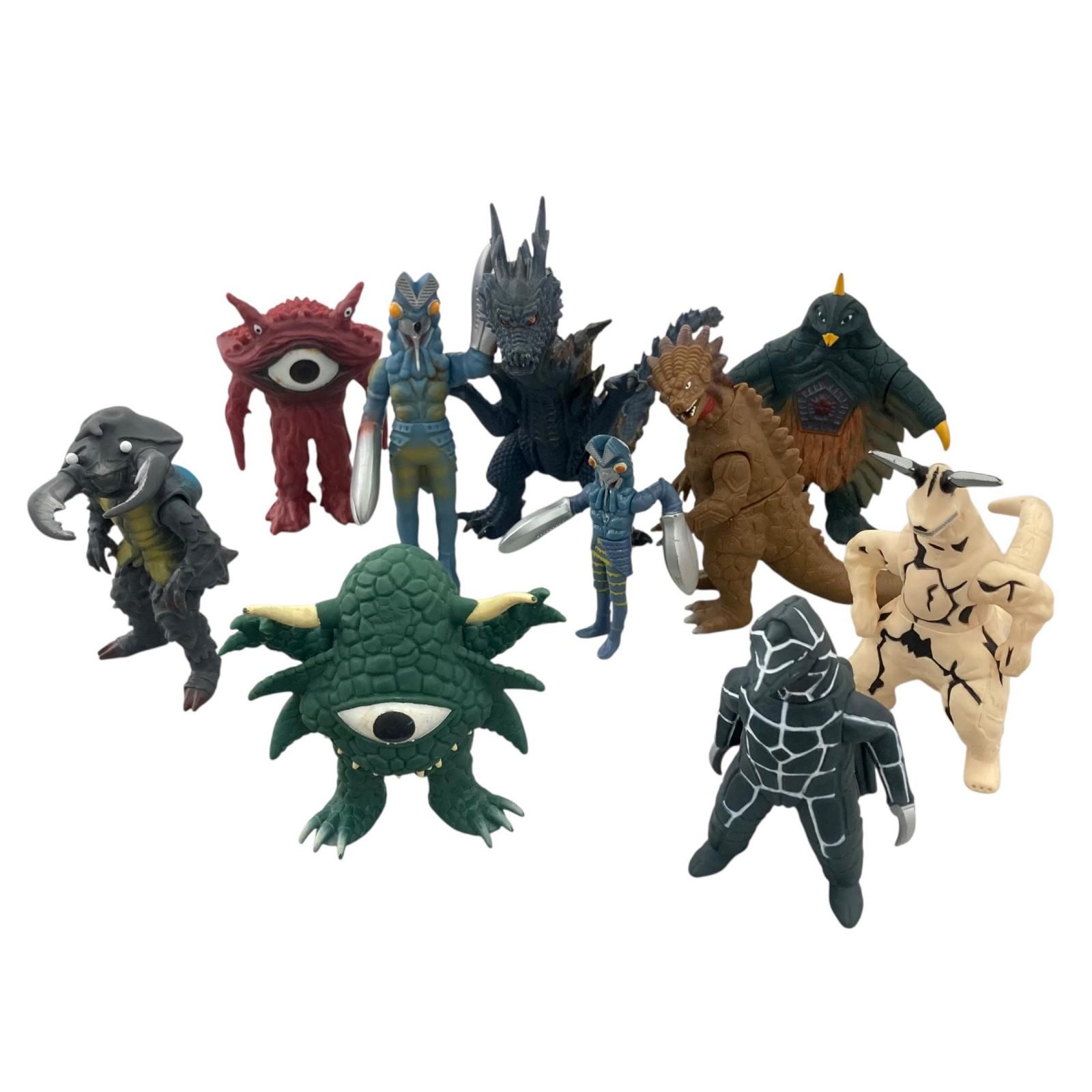 186001 BANDAI NAMCO バンダイナムコ ウルトラ怪獣シリーズ アクマニヤ星人 ガンQ ドラコ ソフビフィギュア 10点まとめ売り