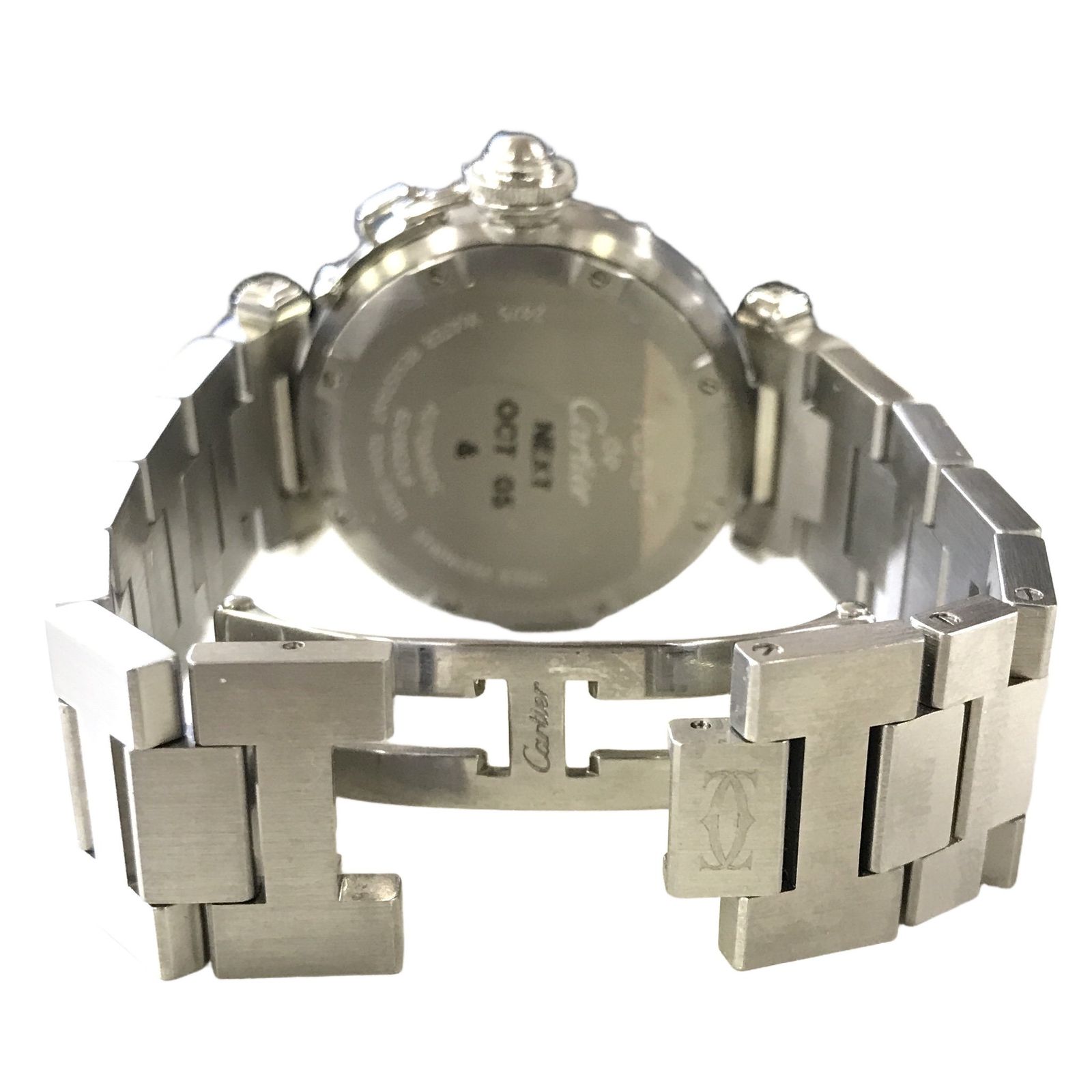 カルティエ Cartier パシャC ビッグデイト ピンク文字盤 W31058M7 自動