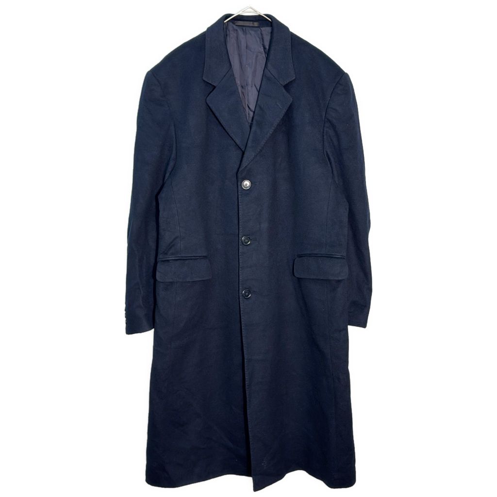 90年代 Burberrys バーバリーズ カシミヤ混 チェスターコート ネイビー(メンズ L相当)中古 古着 Y5629 20,196円