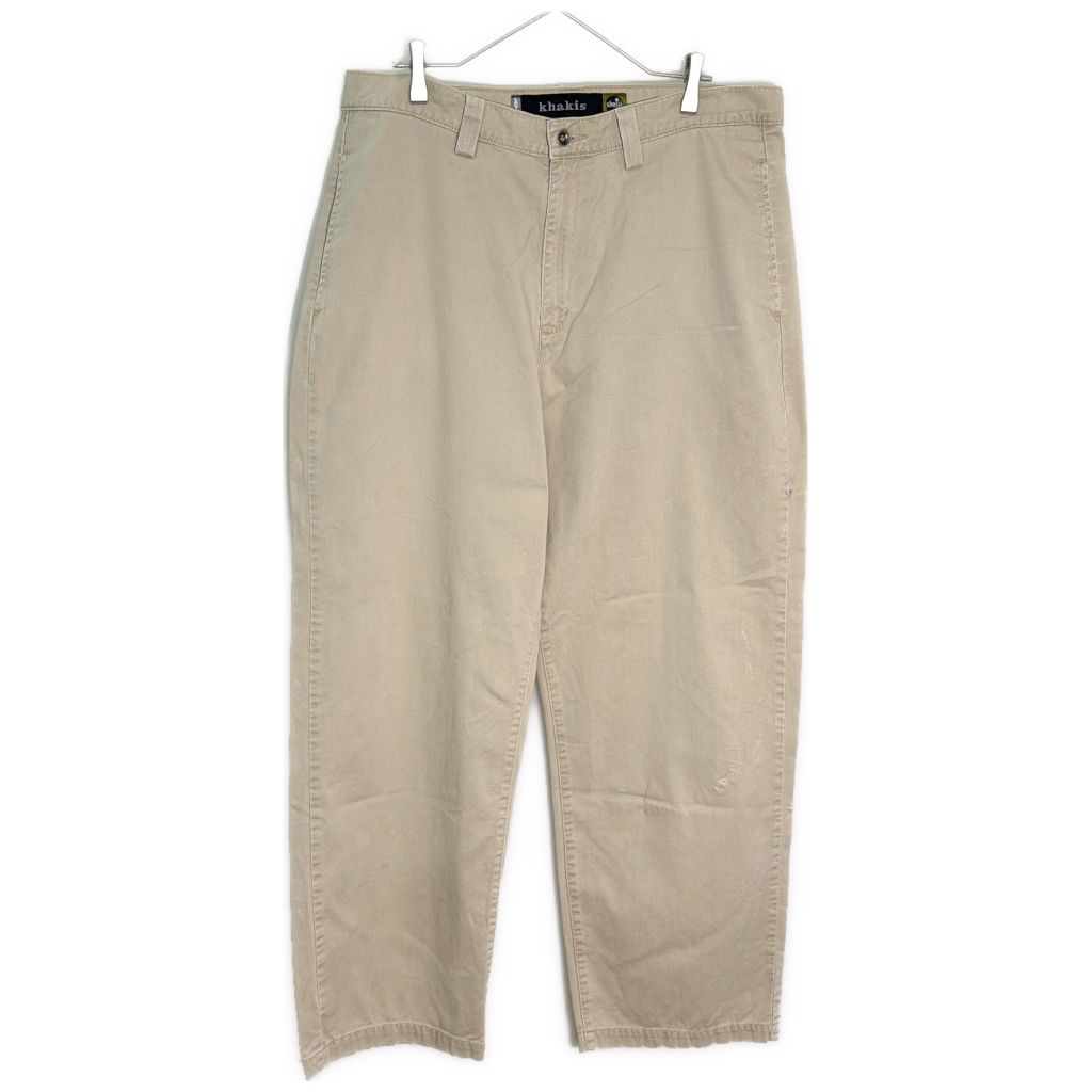 90年代 Levi's リーバイス SilverTab シルバータブ khakis チノパンツ ベージュ(メンズ W36 L32)中古 古着 Y5660