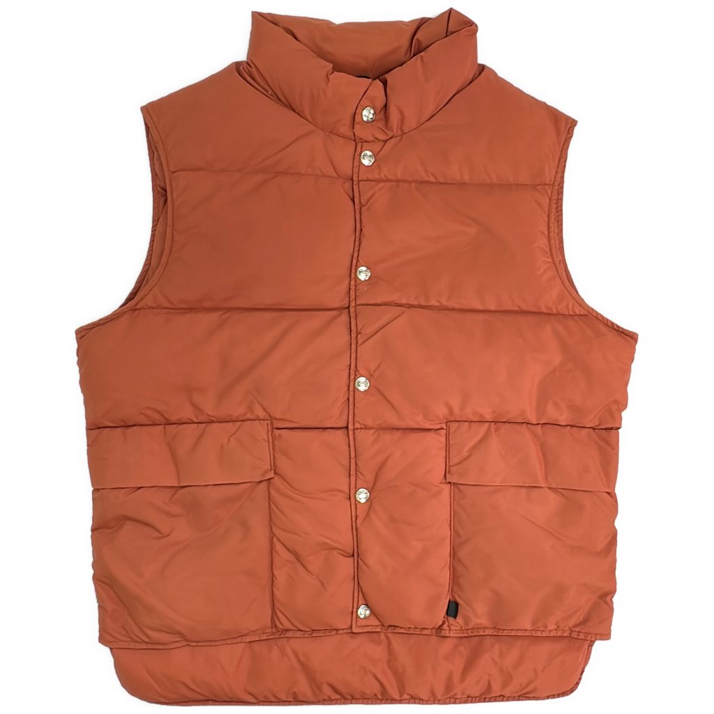 70-80年代 WOOLRICH ウールリッチ ダウンベスト アウトドア オレンジ(メンズ M相当)中古 古着 Y5672