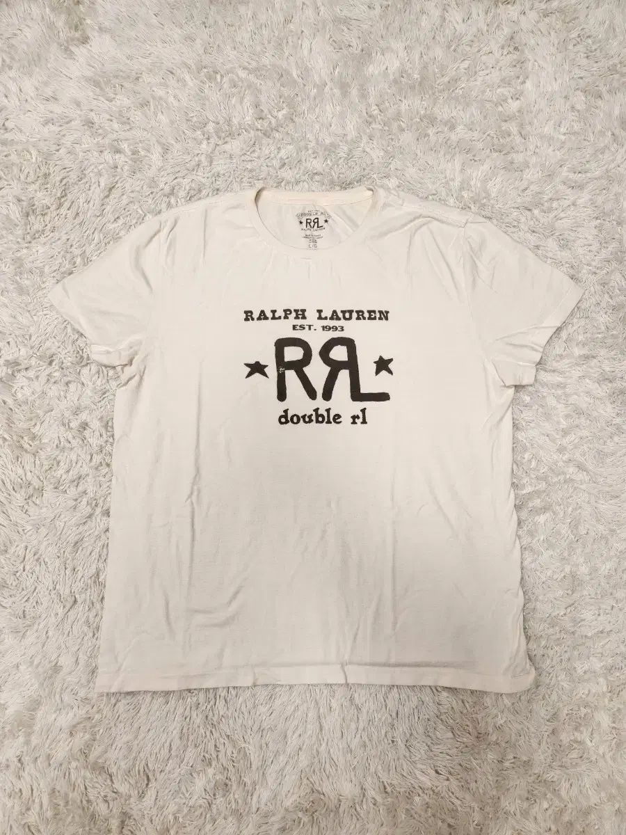RRL(ダブルアールエル) クルーネック Tシャツ(白 L)