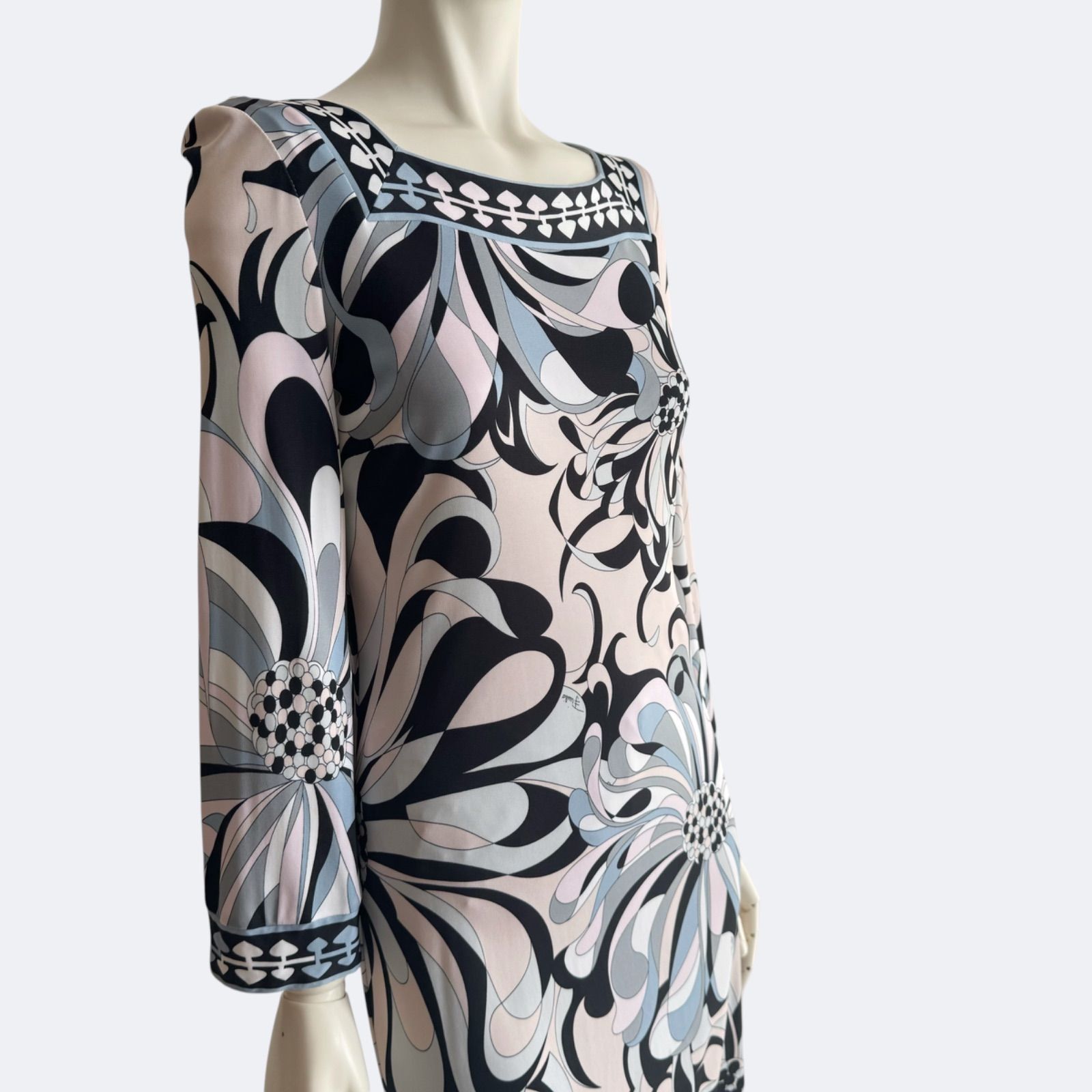 EMILIO PUCCI エミリオプッチ 花柄 ワンピース フラワー 七分袖 - メルカリ