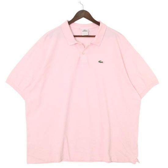 LACOSTE ラコステ 半袖鹿の子ポロシャツ メンズ9 US-4XLサイズ相当 フランス企画 ピンク hsc-0799n