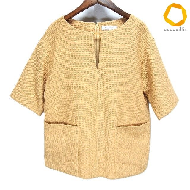 #a アドーア ADORE カットソー 38 ベージュ系 半袖 綿混 厚手 日本製 レディース [1019653] k01 7,300円