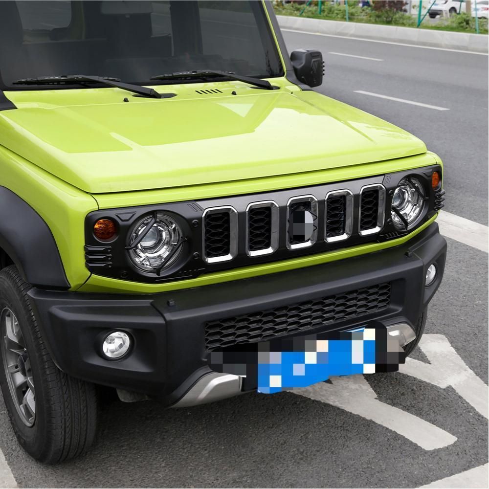 【送料無料】スズキ Suzuki ジムニー ノマド Jimny Nomade 2025年式 ヘッドライトカバー 2点セット マットブラック ABS製 貼り付け式 外装保護 傷防止 ドレスアップ
