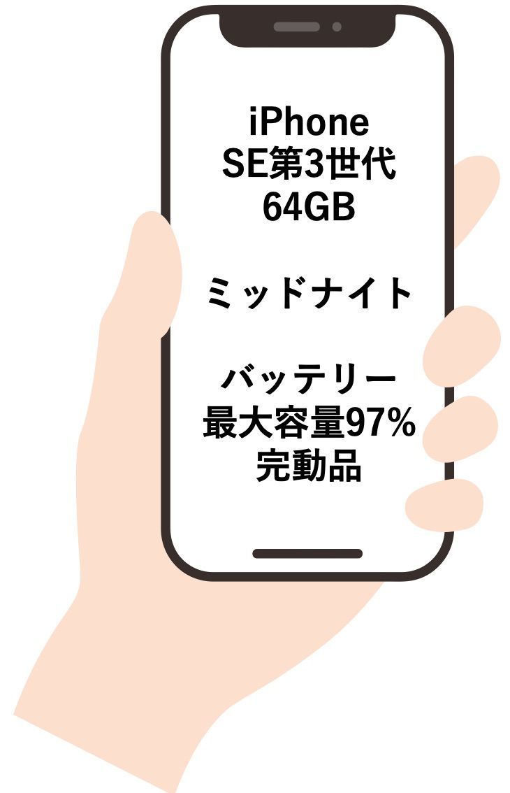 iPhone SE(第3世代) 64GB ミッドナイト SIMフリー - メルカリ
