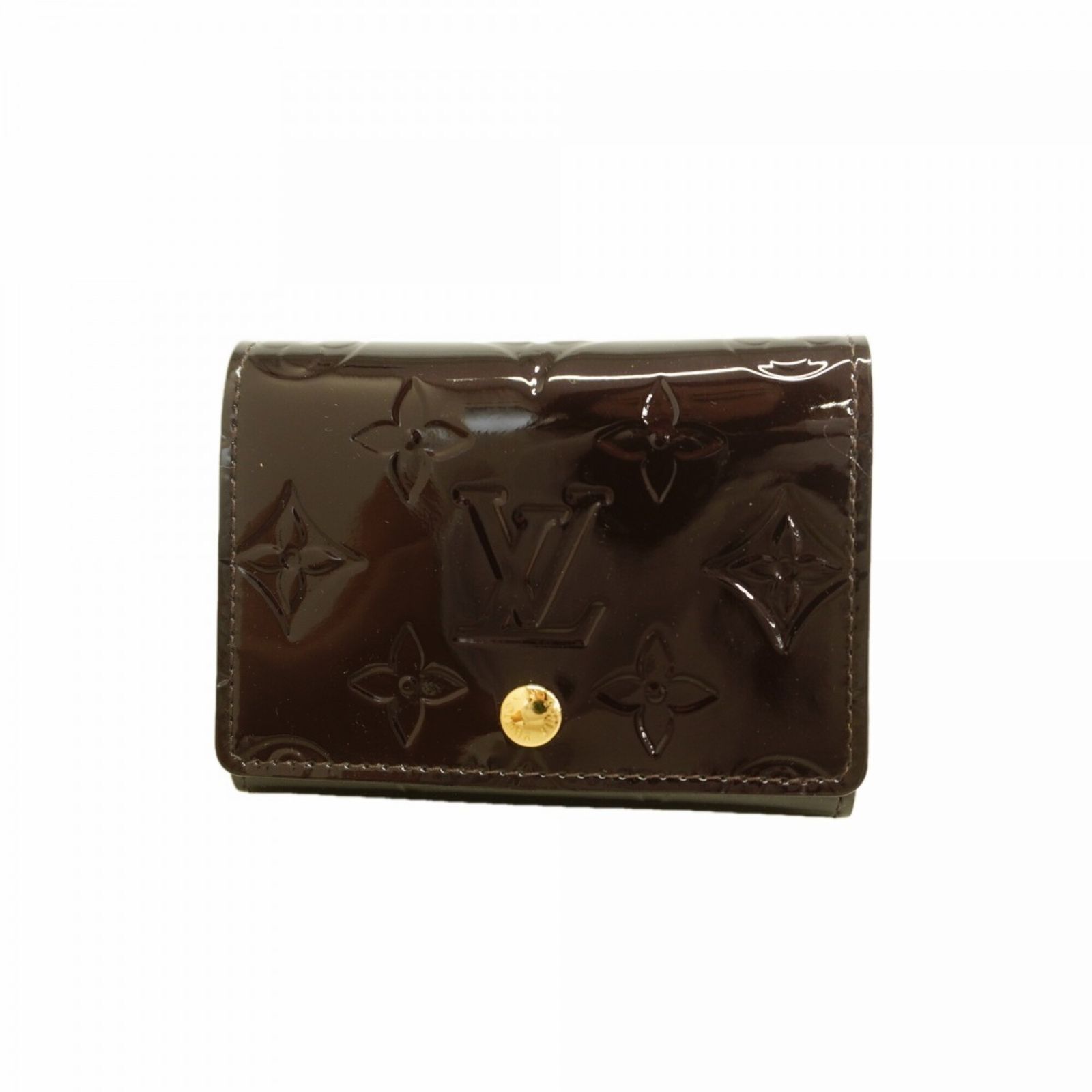 ルイ・ヴィトン(Louis Vuitton) ルイ・ヴィトン 名刺入れ ヴェルニ アンヴェロップカルトドゥヴィジット M91540 アマラントレディース