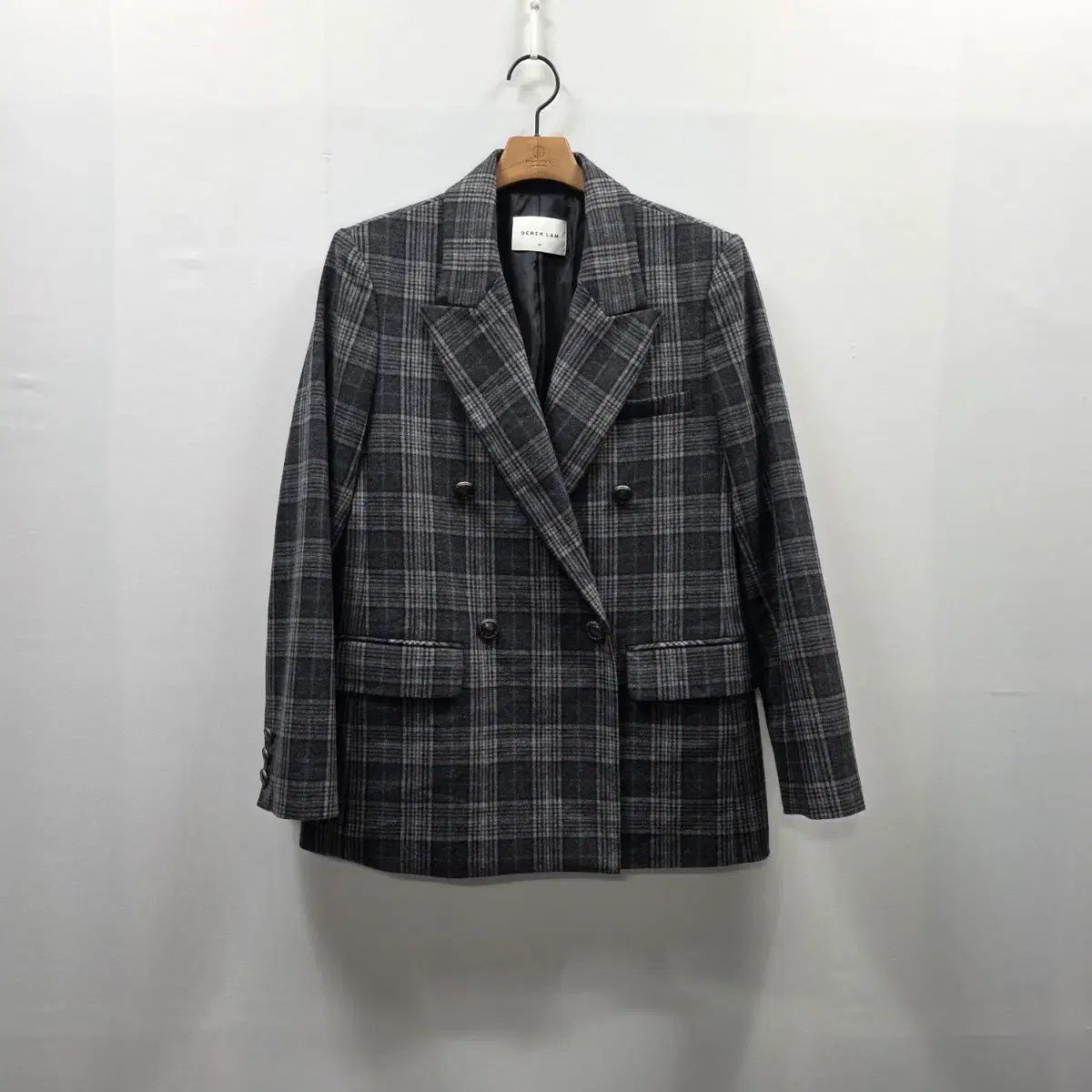 1757 derek lam CHECK パータン ダブル ブレスト ボタン ジャケット 55