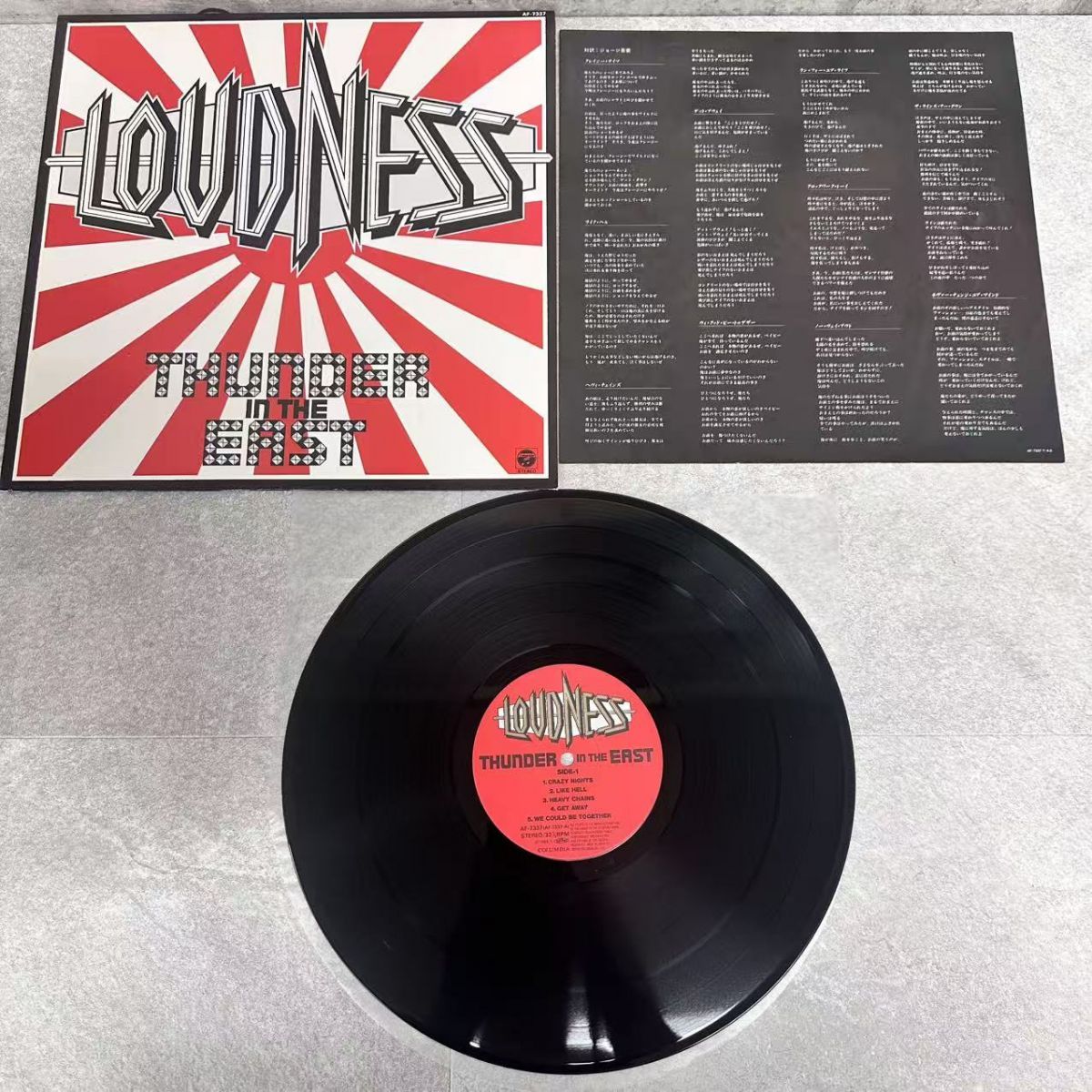 国内盤 LOUDNESS/THUNDER IN THE /COLUMBIA AF7337 LP/レコード/record