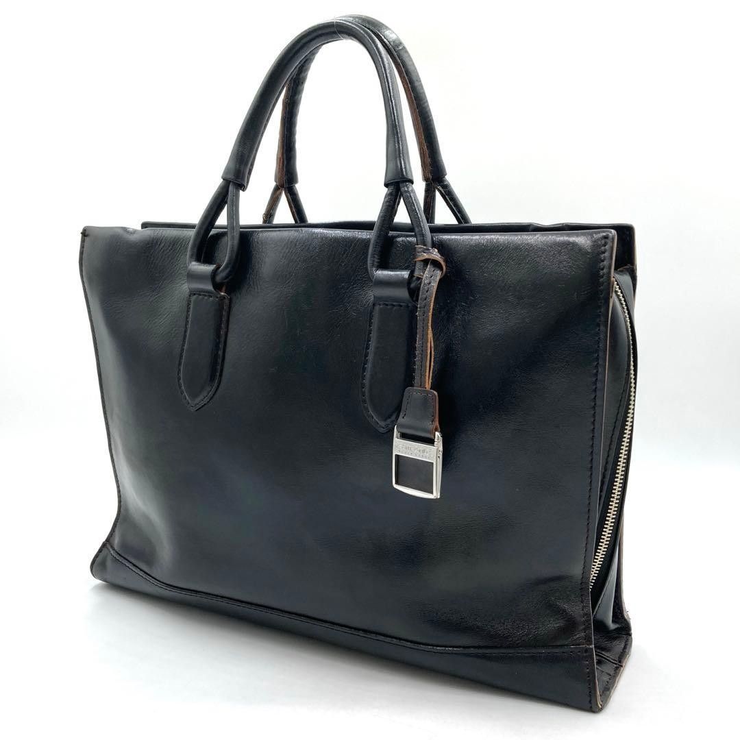 サムソナイトDEUX MONCXデュモンクス ビジネスレザートートバッグ2way Samsonite Black Label DEUX MONCX サムソナイト ブラックレーベル