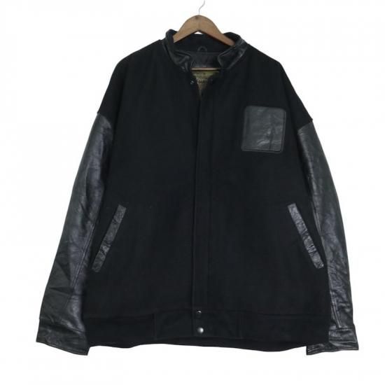Rivers End スタジアムジャケット メルトンウール＆レザー袖 メンズUS-3XLサイズ ブラック jc-0211 11,520円